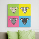 Search for greyhound canvas prints Whippet