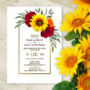 Search for sunflower frame invitations Burgundy