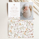 Recherche de photo baptême invitations Fleur sauvage