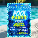 Search for boys pool party invitations Swimming