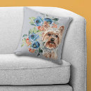 Search for yorkshire terrier pillows Watercolor