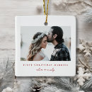 Search for first together ornaments Married and merry
