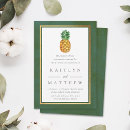Search for gold pineapple wedding invitations Beach