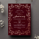 Recherche de feuille rouge invitations Floral
