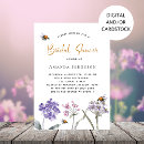 Search for bee bridal shower invitations Purple