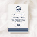 Search for sailing wedding invitations Navy and white