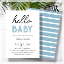 Search for hello baby shower invitations Dusty blue