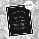 Search for black and white 70th birthday invitations Modern