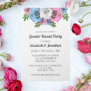 Search for botanical greenery gender reveal invitations Pink