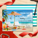 Search for beach bbq birthday invitations Tropical