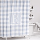 Search for blue check gingham shower curtains Plaid