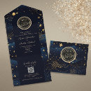 Search for celestial wedding invitations Navy