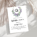 Search for lavender graduation invitations High school