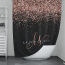 Search for rose gold on black shower curtains Girly