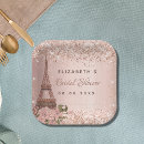 Recherche de tour eiffel assiettes Or rose