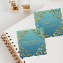 Search for teal and gold business cards Glam