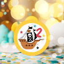 Recherche de bateau de pirates autocollants Anniversaire de pirate