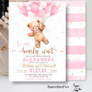 Search for teddy bear baby shower invitations Hot air balloon