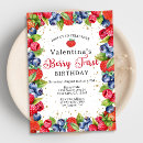 Search for strawberry 1st birthday invitations Blueberry