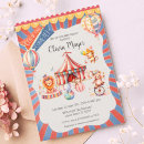Search for carnival baby shower invitations Retro