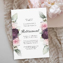 Search for floral retirement party invitations Feminine