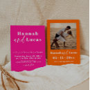 Search for hot pink and orange wedding invitations Bold