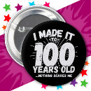 Search for 100th birthday buttons Funny