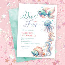 Search for purple and teal birthday invitations Dive into five