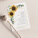 Search for sunflower 50th birthday invitations Floral