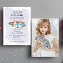 Search for winter pool party invitations Snowflakes