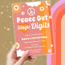 Search for 10th birthday invitations Peace out single digits