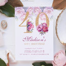 Search for luxury 40th birthday invitations Floral