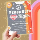 Search for 10th birthday invitations Peace out single digits