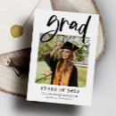 Search for chic graduation invitations Black and white