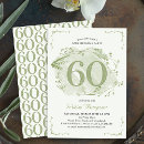 Search for green 60th birthday invitations Watercolor
