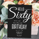 Search for simple 60th birthday invitations Calligraphy