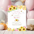 Search for pink sunflower invitations Sweet as can bee