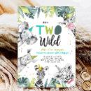 Search for two wild boy birthday invitations Jungle