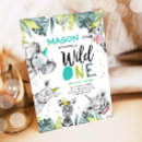 Search for zoo 1st birthday invitations Party animals