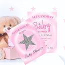 Search for a star is born baby shower invitations Pink