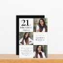 Search for black and white 21st birthday invitations Chic