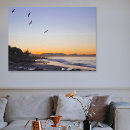 Search for blue and pink sunset canvas prints Beach
