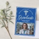 Search for medical doctor graduation announcement cards Caduceus