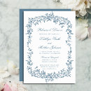 Search for dusty blue floral rehearsal dinner invitations Elegant