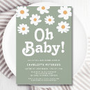 Recherche de daisy baby shower invitations Rétro