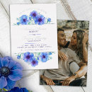 Search for royal blue and silver wedding invitations Botanical
