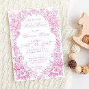 Search for pink toile invitations Girl
