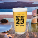 Search for funny retirement beer glasses Retiree