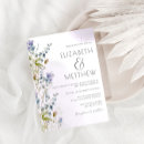 Search for blue and lavender wedding invitations Botanical