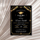 Search for art class invitations Black and gold